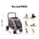 VEVOR Dog Buggy 79 x 91 x 113 cm, Dog Trolley 4 Wheels with Brakes, Dog Trolley, Dog Trolley up to 73 kg Load Capacity, Breathable Mesh Window, Adjustable Height, 600D Oxford Fabric, for Dogs, Pets VEVOR Dog Buggy 79 x 91 x 113 cm, Dog Trolley 4 Wheels with Brakes, Dog Trolley, Dog Trolley up to 73 kg Load Capacity, Breathable Mesh Window, Adjustable Height, 600D Oxford Fabric, for Dogs, Pets
