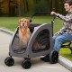 VEVOR Dog Buggy 79 x 91 x 113 cm, Dog Trolley 4 Wheels with Brakes, Dog Trolley, Dog Trolley up to 73 kg Load Capacity, Breathable Mesh Window, Adjustable Height, 600D Oxford Fabric, for Dogs, Pets VEVOR Dog Buggy 79 x 91 x 113 cm, Dog Trolley 4 Wheels with Brakes, Dog Trolley, Dog Trolley up to 73 kg Load Capacity, Breathable Mesh Window, Adjustable Height, 600D Oxford Fabric, for Dogs, Pets