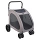 VEVOR Dog Buggy 79 x 91 x 113 cm, Dog Trolley 4 Wheels with Brakes, Dog Trolley, Dog Trolley up to 73 kg Load Capacity, Breathable Mesh Window, Adjustable Height, 600D Oxford Fabric, for Dogs, Pets VEVOR Dog Buggy 79 x 91 x 113 cm, Dog Trolley 4 Wheels with Brakes, Dog Trolley, Dog Trolley up to 73 kg Load Capacity, Breathable Mesh Window, Adjustable Height, 600D Oxford Fabric, for Dogs, Pets