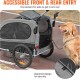 VEVOR Dog Trailer 2-in-1 Bicycle Trailer Carbon Steel + 600D Oxford Fabric + PP Foldable Bicycle Trailer for Dogs VEVOR Dog Trailer 2-in-1 Bicycle Trailer Carbon Steel + 600D Oxford Fabric + PP Foldable Bicycle Trailer for Dogs