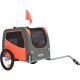 VEVOR Dog Trailer 30 kg Bicycle Trailer Carbon Steel + 600D Oxford Fabric + PP Foldable 1440 x 720 x 779 mm as Trailer Folded Size 760 x 560 x 195 mm Orange & Grey VEVOR Dog Trailer 30 kg Bicycle Trailer Carbon Steel + 600D Oxford Fabric + PP Foldable 1440 x 720 x 779 mm as Trailer Folded Size 760 x 560 x 195 mm Orange & Grey