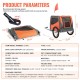 VEVOR Dog Trailer 30 kg Bicycle Trailer Carbon Steel + 600D Oxford Fabric + PP Foldable 1440 x 720 x 779 mm as Trailer Folded Size 760 x 560 x 195 mm Orange & Grey VEVOR Dog Trailer 30 kg Bicycle Trailer Carbon Steel + 600D Oxford Fabric + PP Foldable 1440 x 720 x 779 mm as Trailer Folded Size 760 x 560 x 195 mm Orange & Grey