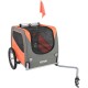 VEVOR Dog Trailer 30 kg Bicycle Trailer Carbon Steel + 600D Oxford Fabric + PP Foldable 1440 x 720 x 779 mm as Trailer Folded Size 760 x 560 x 195 mm Orange & Grey VEVOR Dog Trailer 30 kg Bicycle Trailer Carbon Steel + 600D Oxford Fabric + PP Foldable 1440 x 720 x 779 mm as Trailer Folded Size 760 x 560 x 195 mm Orange & Grey