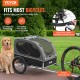 VEVOR Dog Trailer 40 kg Bicycle Trailer Carbon Steel + 600D Oxford Fabric + PP Foldable 1440 x 720 x 779 mm as Trailer Folded Size 760 x 560 x 195 mm Black & Grey VEVOR Dog Trailer 40 kg Bicycle Trailer Carbon Steel + 600D Oxford Fabric + PP Foldable 1440 x 720 x 779 mm as Trailer Folded Size 760 x 560 x 195 mm Black & Grey