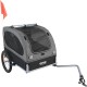 VEVOR Dog Trailer 40 kg Bicycle Trailer Carbon Steel + 600D Oxford Fabric + PP Foldable 1440 x 720 x 779 mm as Trailer Folded Size 760 x 560 x 195 mm Black & Grey VEVOR Dog Trailer 40 kg Bicycle Trailer Carbon Steel + 600D Oxford Fabric + PP Foldable 1440 x 720 x 779 mm as Trailer Folded Size 760 x 560 x 195 mm Black & Grey