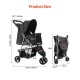 VEVOR Dog Trolley, Load Capacity 16 kg, Foldable Pet Stroller, Cat Pram with 3 Wheels, Mesh Windows & Cup Holders, Dog Stroller with Brake, for Small to Medium Pets VEVOR Dog Trolley, Load Capacity 16 kg, Foldable Pet Stroller, Cat Pram with 3 Wheels, Mesh Windows & Cup Holders, Dog Stroller with Brake, for Small to Medium Pets