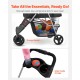 VEVOR Dog Trolley, Load Capacity 16 kg, Foldable Pet Stroller, Cat Pram with 3 Wheels, Mesh Windows & Cup Holders, Dog Stroller with Brake, for Small to Medium Pets VEVOR Dog Trolley, Load Capacity 16 kg, Foldable Pet Stroller, Cat Pram with 3 Wheels, Mesh Windows & Cup Holders, Dog Stroller with Brake, for Small to Medium Pets