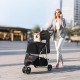 VEVOR Dog Trolley, Load Capacity 16 kg, Foldable Pet Stroller, Cat Pram with 3 Wheels, Mesh Windows & Cup Holders, Dog Stroller with Brake, for Small to Medium Pets VEVOR Dog Trolley, Load Capacity 16 kg, Foldable Pet Stroller, Cat Pram with 3 Wheels, Mesh Windows & Cup Holders, Dog Stroller with Brake, for Small to Medium Pets