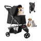 VEVOR Dog Trolley, Load Capacity 16 kg, Foldable Pet Stroller, Cat Pram with 3 Wheels, Mesh Windows & Cup Holders, Dog Stroller with Brake, for Small to Medium Pets VEVOR Dog Trolley, Load Capacity 16 kg, Foldable Pet Stroller, Cat Pram with 3 Wheels, Mesh Windows & Cup Holders, Dog Stroller with Brake, for Small to Medium Pets