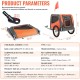 VEVOR Hundeanhänger Fahrradanhänger Kohlenstoffstahl + 600D Oxford-Gewebe + PP faltbar VEVOR Hundeanhänger Fahrradanhänger Kohlenstoffstahl + 600D Oxford-Gewebe + PP faltbar