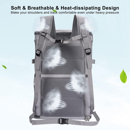 VOISTINO 2 in 1 Double Pet Backpack for Small Cats and Dogs, Portable Pet Travel Bag, Super Ventilated Design, Ideal for Travel/Hiking/Camping, Medium VOISTINO 2 in 1 Double Pet Backpack for Small Cats and Dogs, Portable Pet Travel Bag, Super Ventilated Design, Ideal for Travel/Hiking/Camping, Medium