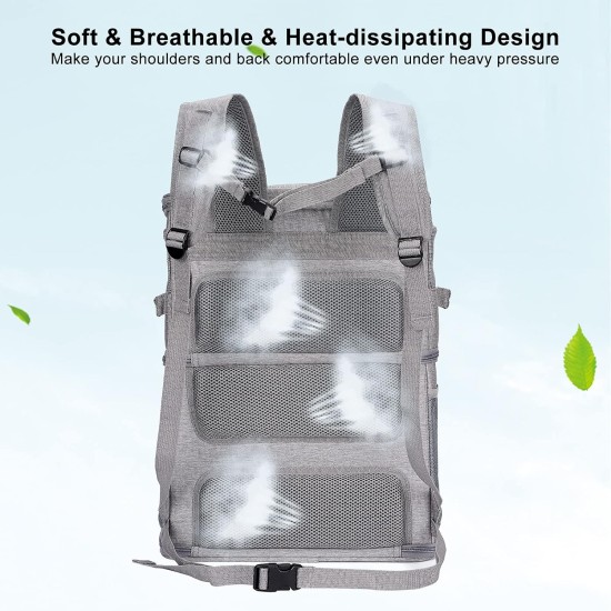 VOISTINO 2 in 1 Double Pet Backpack for Small Cats and Dogs, Portable Pet Travel Bag, Super Ventilated Design, Ideal for Travel/Hiking/Camping, Medium VOISTINO 2 in 1 Double Pet Backpack for Small Cats and Dogs, Portable Pet Travel Bag, Super Ventilated Design, Ideal for Travel/Hiking/Camping, Medium