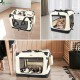 VOUNOT Hundebox faltbar, Transportbox Katze Hunde, Hundetasche, Oxford-Gewebe, Netzstoff, Atmungsaktiv, Transportabel, Metallrahmen, mit Griffen, Taschen, 50x35x36cm S, Beige VOUNOT Hundebox faltbar, Transportbox Katze Hunde, Hundetasche, Oxford-Gewebe, Netzstoff, Atmungsaktiv, Transportabel, Metallrahmen, mit Griffen, Taschen, 50x35x36cm S, Beige