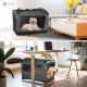VOUNOT Hundebox faltbar, Transportbox Katze Hunde, Hundetasche, Oxford-Gewebe, Netzstoff, Atmungsaktiv, Transportabel, Metallrahmen, mit Griffen, Taschen, 82x60x60cm XL, Grau VOUNOT Hundebox faltbar, Transportbox Katze Hunde, Hundetasche, Oxford-Gewebe, Netzstoff, Atmungsaktiv, Transportabel, Metallrahmen, mit Griffen, Taschen, 82x60x60cm XL, Grau