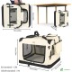 VOUNOT Hundebox faltbar, Transportbox Katze Hunde, Hundetasche, Oxford-Gewebe, Netzstoff, Atmungsaktiv, Transportabel, Metallrahmen, mit Griffen, Taschen, 82x60x60cm XL, Grau VOUNOT Hundebox faltbar, Transportbox Katze Hunde, Hundetasche, Oxford-Gewebe, Netzstoff, Atmungsaktiv, Transportabel, Metallrahmen, mit Griffen, Taschen, 82x60x60cm XL, Grau