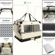 VOUNOT Hundebox faltbar, Transportbox Katze Hunde, Hundetasche, Oxford-Gewebe, Netzstoff, Atmungsaktiv, Transportabel, Metallrahmen, mit Griffen, Taschen, 82x60x60cm XL, Grau VOUNOT Hundebox faltbar, Transportbox Katze Hunde, Hundetasche, Oxford-Gewebe, Netzstoff, Atmungsaktiv, Transportabel, Metallrahmen, mit Griffen, Taschen, 82x60x60cm XL, Grau