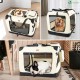 VOUNOT Hundebox faltbar, Transportbox Katze Hunde, Hundetasche, Oxford-Gewebe, Netzstoff, Atmungsaktiv, Transportabel, Metallrahmen, mit Griffen, Taschen, 82x60x60cm XL, Grau VOUNOT Hundebox faltbar, Transportbox Katze Hunde, Hundetasche, Oxford-Gewebe, Netzstoff, Atmungsaktiv, Transportabel, Metallrahmen, mit Griffen, Taschen, 82x60x60cm XL, Grau