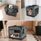 VOUNOT Hundebox faltbar, Transportbox Katze Hunde, Hundetasche, Oxford-Gewebe, Netzstoff, Atmungsaktiv, Transportabel, Metallrahmen, mit Griffen, Taschen, 82x60x60cm XL, Grau VOUNOT Hundebox faltbar, Transportbox Katze Hunde, Hundetasche, Oxford-Gewebe, Netzstoff, Atmungsaktiv, Transportabel, Metallrahmen, mit Griffen, Taschen, 82x60x60cm XL, Grau
