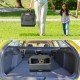 VOUNOT Hundebox faltbar, Transportbox Katze Hunde, Hundetasche, Oxford-Gewebe, Netzstoff, Atmungsaktiv, Transportabel, Metallrahmen, mit Griffen, Taschen, 82x60x60cm XL, Grau VOUNOT Hundebox faltbar, Transportbox Katze Hunde, Hundetasche, Oxford-Gewebe, Netzstoff, Atmungsaktiv, Transportabel, Metallrahmen, mit Griffen, Taschen, 82x60x60cm XL, Grau