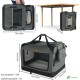 VOUNOT Hundebox faltbar, Transportbox Katze Hunde, Hundetasche, Oxford-Gewebe, Netzstoff, Atmungsaktiv, Transportabel, Metallrahmen, mit Griffen, Taschen, 82x60x60cm XL, Grau VOUNOT Hundebox faltbar, Transportbox Katze Hunde, Hundetasche, Oxford-Gewebe, Netzstoff, Atmungsaktiv, Transportabel, Metallrahmen, mit Griffen, Taschen, 82x60x60cm XL, Grau