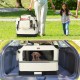 VOUNOT Hundebox faltbar, Transportbox Katze Hunde, Hundetasche, Oxford-Gewebe, Netzstoff, Atmungsaktiv, Transportabel, Metallrahmen, mit Griffen, Taschen, 82x60x60cm XL, Grau VOUNOT Hundebox faltbar, Transportbox Katze Hunde, Hundetasche, Oxford-Gewebe, Netzstoff, Atmungsaktiv, Transportabel, Metallrahmen, mit Griffen, Taschen, 82x60x60cm XL, Grau