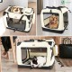 VOUNOT Hundebox faltbar, Transportbox Katze Hunde, Hundetasche, Oxford-Gewebe, Netzstoff, Atmungsaktiv, Transportabel, Metallrahmen, mit Griffen, Taschen, 82x60x60cm XL, Grau VOUNOT Hundebox faltbar, Transportbox Katze Hunde, Hundetasche, Oxford-Gewebe, Netzstoff, Atmungsaktiv, Transportabel, Metallrahmen, mit Griffen, Taschen, 82x60x60cm XL, Grau