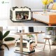 VOUNOT Hundebox faltbar, Transportbox Katze Hunde, Hundetasche, Oxford-Gewebe, Netzstoff, Atmungsaktiv, Transportabel, Metallrahmen, mit Griffen, Taschen, 82x60x60cm XL, Grau VOUNOT Hundebox faltbar, Transportbox Katze Hunde, Hundetasche, Oxford-Gewebe, Netzstoff, Atmungsaktiv, Transportabel, Metallrahmen, mit Griffen, Taschen, 82x60x60cm XL, Grau