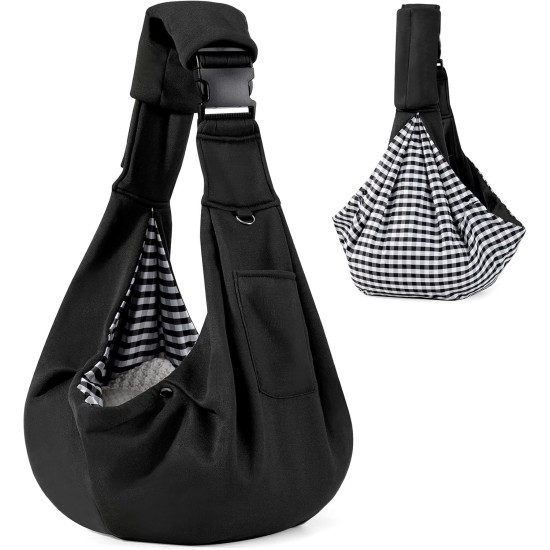 Valleycomfy Sling Dog Pet Dog Carrier Bag with Adjustable Dog Cat Dog Bag for Walking Outdoor Activities and Excursions, Load Capacity up to 7 kg (Black) Valleycomfy Sling Dog Pet Dog Carrier Bag with Adjustable Dog Cat Dog Bag for Walking Outdoor Activities and Excursions, Load Capacity up to 7 kg (Black)