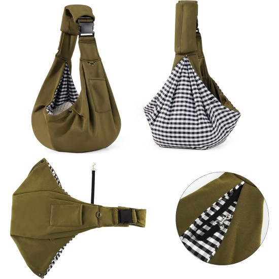 Valleycomfy Sling Dog Pet Dog Carrier Bag with Adjustable Dog Cat Dog Bag for Walking Outdoor Activities and Excursions, Load Capacity up to 7 kg (Black) Valleycomfy Sling Dog Pet Dog Carrier Bag with Adjustable Dog Cat Dog Bag for Walking Outdoor Activities and Excursions, Load Capacity up to 7 kg (Black)
