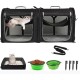 Wakytu 2-in-1 Foldable Cat Transport Box Cat Car Transport for Two Cats Small Dog Double Pet Carrier High Quality Fabric Good Stability Dog Car Seat Travel Outdoor Camping Wakytu 2-in-1 Foldable Cat Transport Box Cat Car Transport for Two Cats Small Dog Double Pet Carrier High Quality Fabric Good Stability Dog Car Seat Travel Outdoor Camping