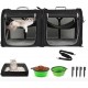 Wakytu 2-in-1 Foldable Cat Transport Box Cat Car Transport for Two Cats Small Dog Double Pet Carrier High Quality Fabric Good Stability Dog Car Seat Travel Outdoor Camping Wakytu 2-in-1 Foldable Cat Transport Box Cat Car Transport for Two Cats Small Dog Double Pet Carrier High Quality Fabric Good Stability Dog Car Seat Travel Outdoor Camping