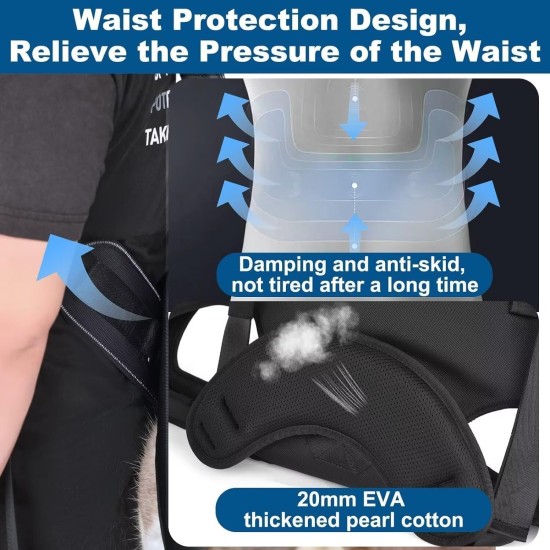 Wakytu Dog Lifting Harness for Large Dogs, Emergency Backpack, Dog Carry Bag for Disabled, Joint Injuries, Older Dogs Up and Down Stairs, Cars Dog Sling (66-88 lbs) Wakytu Dog Lifting Harness for Large Dogs, Emergency Backpack, Dog Carry Bag for Disabled, Joint Injuries, Older Dogs Up and Down Stairs, Cars Dog Sling (66-88 lbs)