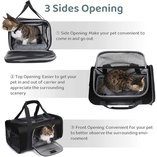 Wakytu Pet Carrier for Cats and Dogs, Transport Bag for Pets, Foldable Dog Transport Case, Cat Transport Case, Dog Carrier for Cars, Breathable Dog Bag (S, Grey) Wakytu Pet Carrier for Cats and Dogs, Transport Bag for Pets, Foldable Dog Transport Case, Cat Transport Case, Dog Carrier for Cars, Breathable Dog Bag (S, Grey)