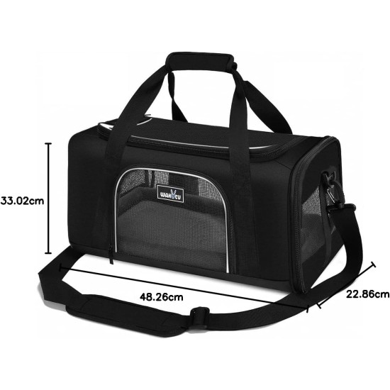 Wakytu Pet Carrier for Cats and Dogs, Transport Bag for Pets, Foldable Dog Transport Case, Cat Transport Case, Dog Carrier for Cars, Breathable Dog Bag (S, Grey) Wakytu Pet Carrier for Cats and Dogs, Transport Bag for Pets, Foldable Dog Transport Case, Cat Transport Case, Dog Carrier for Cars, Breathable Dog Bag (S, Grey)