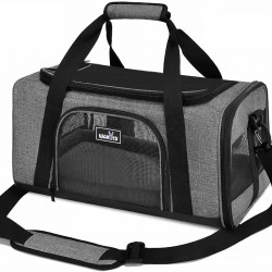 Wakytu Pet Carrier for Cats and Dogs, Transport Bag for Pets, Foldable Dog Transport Case, Cat Transport Case, Dog Carrier for Cars, Breathable Dog Bag (S, Grey) Wakytu Pet Carrier for Cats and Dogs, Transport Bag for Pets, Foldable Dog Transport Case, Cat Transport Case, Dog Carrier for Cars, Breathable Dog Bag (S, Grey)