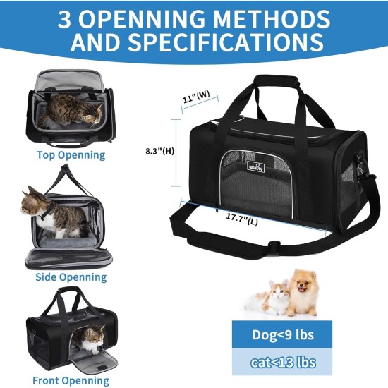 Wakytu Pet Carrier for Cats and Dogs, Transport Bag for Pets, Foldable Dog Transport Case, Cat Transport Case, Dog Carrier for Cars, Breathable Dog Bag (M, Grey) Wakytu Pet Carrier for Cats and Dogs, Transport Bag for Pets, Foldable Dog Transport Case, Cat Transport Case, Dog Carrier for Cars, Breathable Dog Bag (M, Grey)