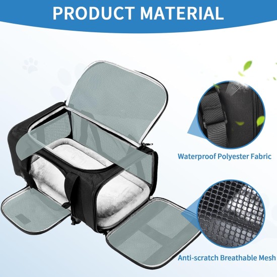 Wakytu Pet Carrier for Cats and Dogs, Transport Bag for Pets, Foldable Dog Transport Case, Cat Transport Case, Dog Carrier for Cars, Breathable Dog Bag (M, Grey) Wakytu Pet Carrier for Cats and Dogs, Transport Bag for Pets, Foldable Dog Transport Case, Cat Transport Case, Dog Carrier for Cars, Breathable Dog Bag (M, Grey)