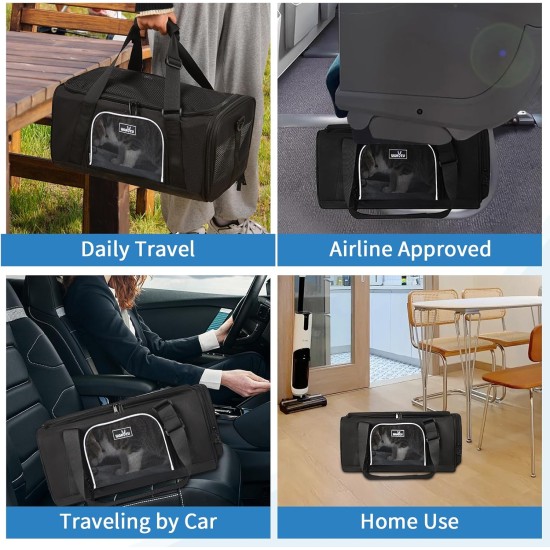 Wakytu Pet Carrier for Cats and Dogs, Transport Bag for Pets, Foldable Dog Transport Case, Cat Transport Case, Dog Carrier for Cars, Breathable Dog Bag (M, Grey) Wakytu Pet Carrier for Cats and Dogs, Transport Bag for Pets, Foldable Dog Transport Case, Cat Transport Case, Dog Carrier for Cars, Breathable Dog Bag (M, Grey)