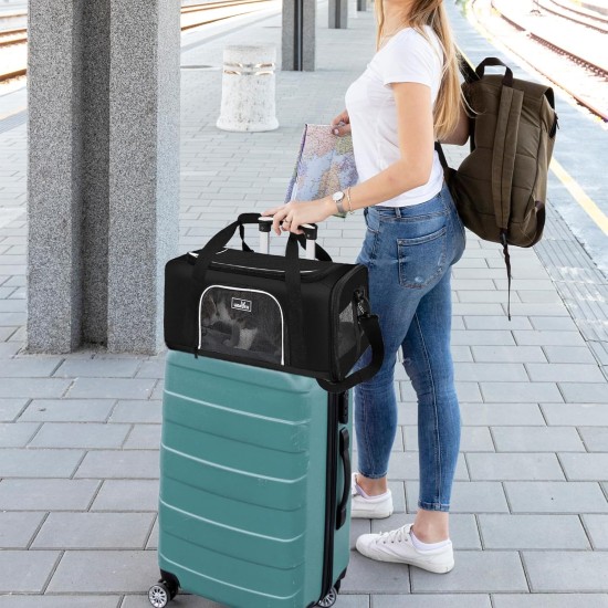 Wakytu Pet Carrier for Cats and Dogs, Transport Bag for Pets, Foldable Dog Transport Case, Cat Transport Case, Dog Carrier for Cars, Breathable Dog Bag (M, Grey) Wakytu Pet Carrier for Cats and Dogs, Transport Bag for Pets, Foldable Dog Transport Case, Cat Transport Case, Dog Carrier for Cars, Breathable Dog Bag (M, Grey)
