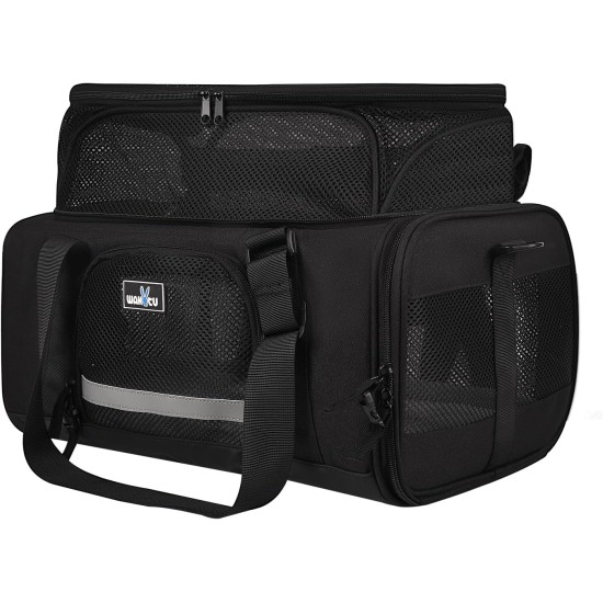 Wakytu Pet Carrier for Cats and Dogs, Transport Bag for Pets, Foldable Dog Transport Case, Cat Transport Case, Dog Carrier for Cars, Breathable Dog Bag (M, Grey) Wakytu Pet Carrier for Cats and Dogs, Transport Bag for Pets, Foldable Dog Transport Case, Cat Transport Case, Dog Carrier for Cars, Breathable Dog Bag (M, Grey)