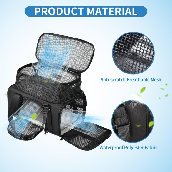 Wakytu Pet Carrier for Cats and Dogs, Transport Bag for Pets, Foldable Dog Transport Case, Cat Transport Case, Dog Carrier for Cars, Breathable Dog Bag (M, Grey) Wakytu Pet Carrier for Cats and Dogs, Transport Bag for Pets, Foldable Dog Transport Case, Cat Transport Case, Dog Carrier for Cars, Breathable Dog Bag (M, Grey)