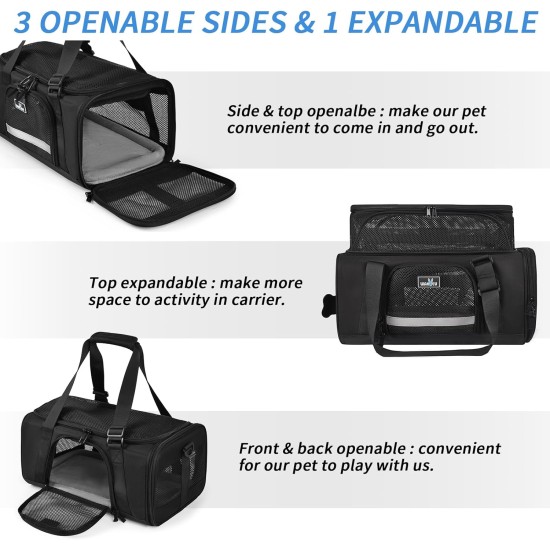 Wakytu Pet Carrier for Cats and Dogs, Transport Bag for Pets, Foldable Dog Transport Case, Cat Transport Case, Dog Carrier for Cars, Breathable Dog Bag (M, Grey) Wakytu Pet Carrier for Cats and Dogs, Transport Bag for Pets, Foldable Dog Transport Case, Cat Transport Case, Dog Carrier for Cars, Breathable Dog Bag (M, Grey)