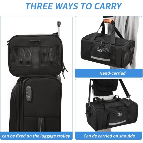 Wakytu Pet Carrier for Cats and Dogs, Transport Bag for Pets, Foldable Dog Transport Case, Cat Transport Case, Dog Carrier for Cars, Breathable Dog Bag (M, Grey) Wakytu Pet Carrier for Cats and Dogs, Transport Bag for Pets, Foldable Dog Transport Case, Cat Transport Case, Dog Carrier for Cars, Breathable Dog Bag (M, Grey)
