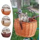 Wicker Pet Carrier Bicycle Basket, Wicker Bike Basket for Small Dogs Cats Pet Carrier Bicycle Front Basket with Wire Mesh Cover Wicker Pet Carrier Bicycle Basket, Wicker Bike Basket for Small Dogs Cats Pet Carrier Bicycle Front Basket with Wire Mesh Cover
