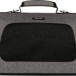 Wouapy Foldable Pet Carrier for Dogs and Cats - Durable Nylon Carrier - Large Mesh for Maximum Ventilation - Practical & Comfortable Design - Medium - Grey Wouapy Foldable Pet Carrier for Dogs and Cats - Durable Nylon Carrier - Large Mesh for Maximum Ventilation - Practical & Comfortable Design - Medium - Grey