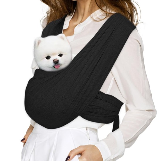 Wzhtuzi Dog Carrier, Soft Dog Bag, Hands-Free Dog Carrier, Puppy Bag with Adjustable Strap, Free Hands, Flexible Dog Carrier for Puppies (Black M) Wzhtuzi Dog Carrier, Soft Dog Bag, Hands-Free Dog Carrier, Puppy Bag with Adjustable Strap, Free Hands, Flexible Dog Carrier for Puppies (Black M)