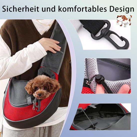 XGOPTS Dog Carrier Bag Adjustable Carry Bag Dog up to 5 kg Breathable Sling Dog Outdoor Dog Bag for Small Dogs Cats Black XGOPTS Dog Carrier Bag Adjustable Carry Bag Dog up to 5 kg Breathable Sling Dog Outdoor Dog Bag for Small Dogs Cats Black
