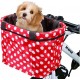 XIZHI Dog Bicycle Basket with Reflective Strips, Multipurpose Bicycle Handlebar Front Waterproof Foldable Removable for Small Dogs and Cats Happy Travel with Your Pet