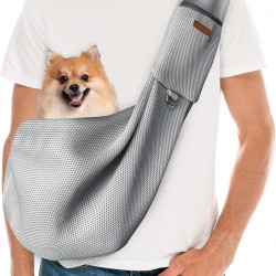 YAOZUP Dog Carrier Bag for Small Dogs, Breathable Pet Bag up to 6.5 kg, Hands-Free Dog Bag with Side Storage Bag, Safety Hooks, for Walks, Travel, Shopping YAOZUP Dog Carrier Bag for Small Dogs, Breathable Pet Bag up to 6.5 kg, Hands-Free Dog Bag with Side Storage Bag, Safety Hooks, for Walks, Travel, Shopping