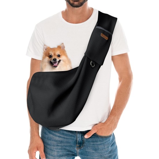 YAOZUP Dog Carrier Bag for Small Dogs, Breathable Pet Bag up to 6.5 kg, Hands-Free Dog Bag with Side Storage Bag, Safety Hooks, for Walks, Travel, Shopping YAOZUP Dog Carrier Bag for Small Dogs, Breathable Pet Bag up to 6.5 kg, Hands-Free Dog Bag with Side Storage Bag, Safety Hooks, for Walks, Travel, Shopping